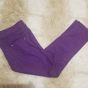Plus Size Yelet Purple Capris